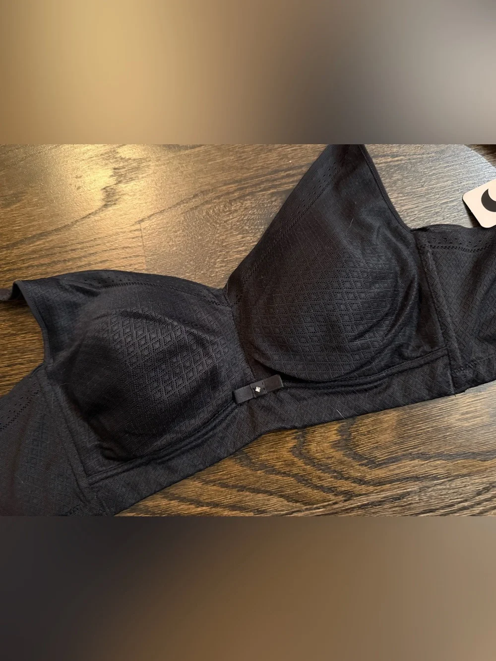 Everyday Support Black Underwire Bra with Breathable Fabric 36B